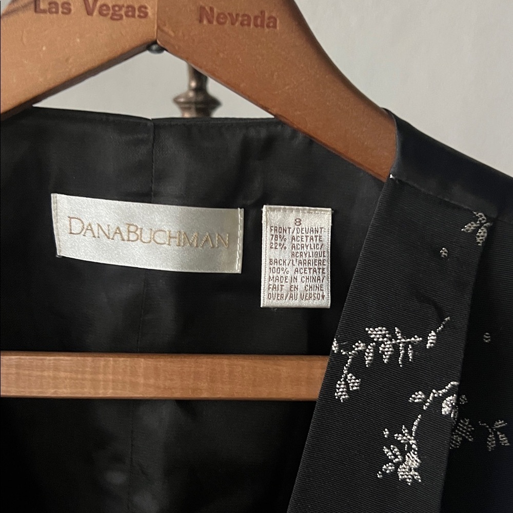 Dana Buchman Floral Vest Womens 8 - Picture 2 of 4